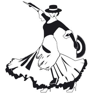 Flamenco Dancer Wandtattoo