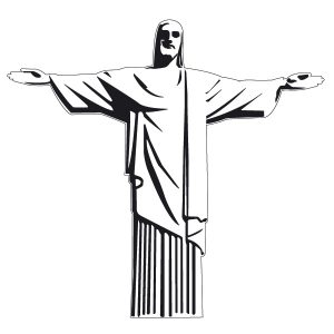 Rio Jesus Cristo Redentor Wandtattoo