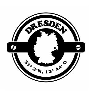Koordinaten rund Dresden Wandtattoo