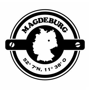 Koordinaten rund Magdeburg Wandtattoo