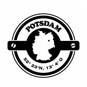 Koordinaten rund Potsdam Wandtattoo