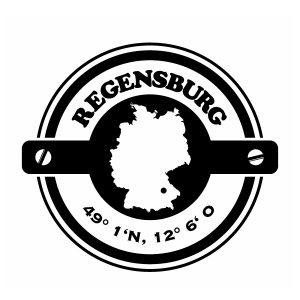 Koordinaten rund Regensburg Wandtattoo