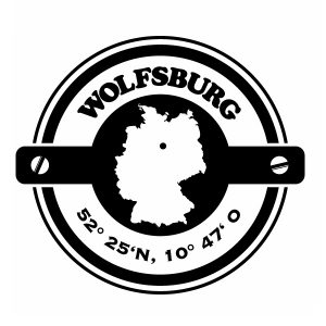 Koordinaten rund Wolfsburg Wandtattoo