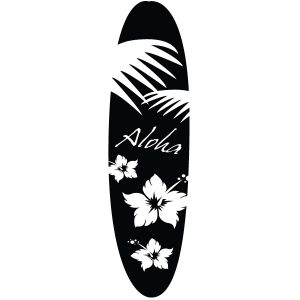 Aloha Surfbrett Wandtattoo
