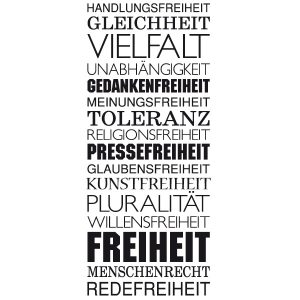 Banner Pressefreiheit Wandtattoo
