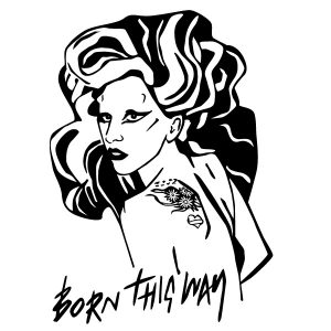 Born This Way Wandtattoo