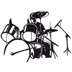 Drummer Schlagzeug Wandtattoo