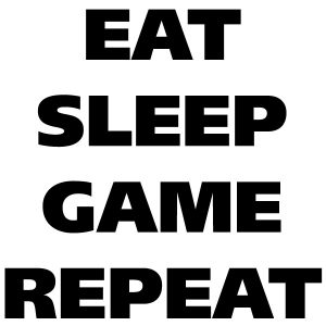 Eat Sleep Game Repeat Wandtattoo