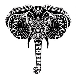 Elefant Mandala Wadeco Wandtattoo