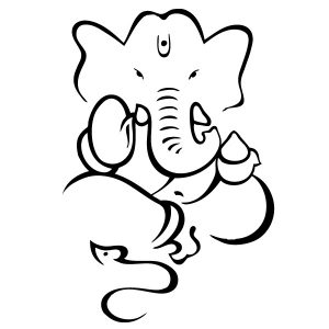 Ganesha Art Wandtattoo