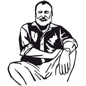 Hemingway Wandtattoo