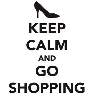 Keep Calm Shopping Wandtattoo
