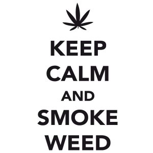 Keep Calm Weed Wandtattoo