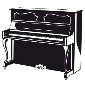 Klavier Wandtattoo