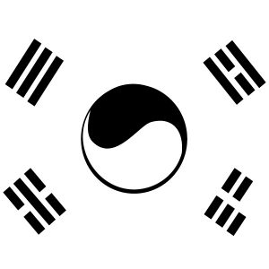 Korea Flagge Wandtattoo