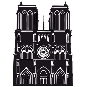 Notre Dame Wandtattoo