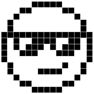 Pixel Smiley Wandtattoo