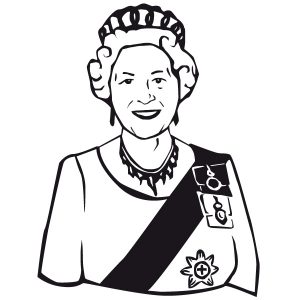 Queen Elizabeth Wandtattoo