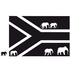 Südafrikaflagge Wandtattoo