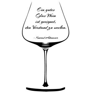 Zitat Ein gutes Glas Wein Wandtattoo