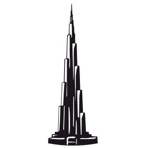 Burj Khalifa Wandtattoo