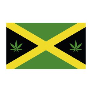 Wadeco Wandtattoo Jamaica Flagge Hanfblatt Ansicht