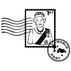 Briefmarke Queen Wandtattoo