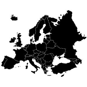 Europakarte Wadeco Wandtattoo