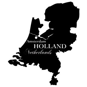Holland Karte Umriss Wandtattoo