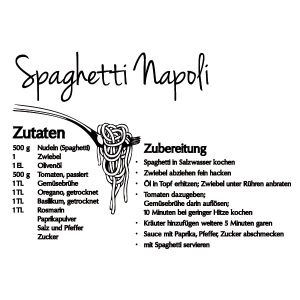Spaghetti Napoli Wandtattoo