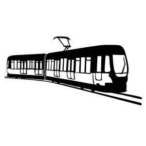 Straßenbahn Metro Wandtattoo
