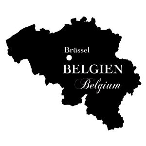 Belgien Karte Wandtattoo