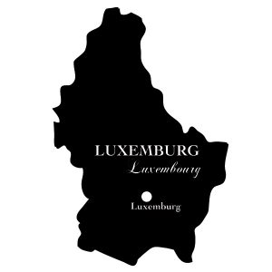 Luxemburg Karte Umriss Wandtattoo