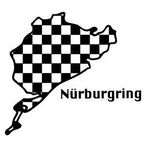 Nürburgring Zielflagge Wandtattoo