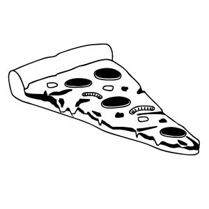 Pizza Slice Wandtattoo