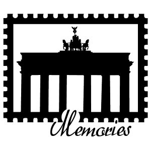 Brandenburger Tor Briefmarke Memories Wandtattoo