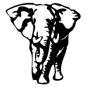 Elefant Bulle Frontal Wandtattoo