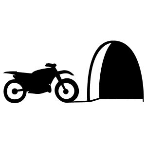 Mauseloch mit Motorrad Wandtattoo