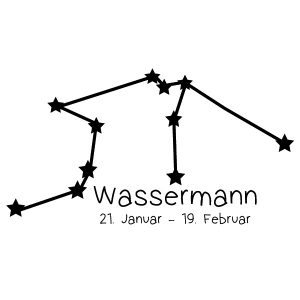 Sternbild Wassermann Wandtattoo