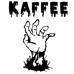 Zombie Hand Kaffee Wandtattoo