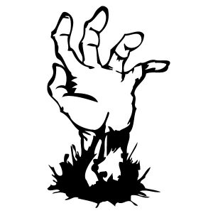 Zombie Hand Wandtattoo