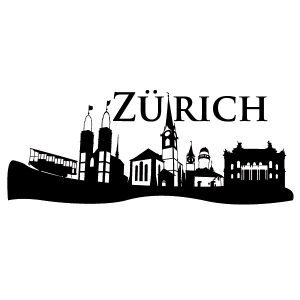Skyline Zürich Wandtattoo