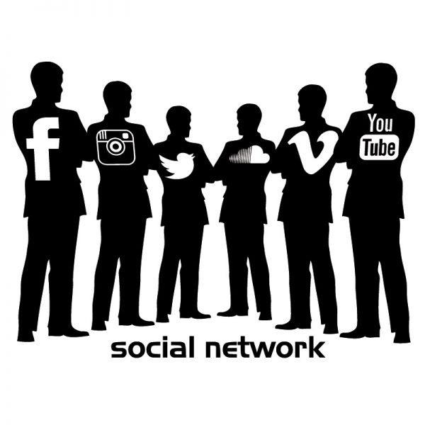 Social Network Wandtattoo