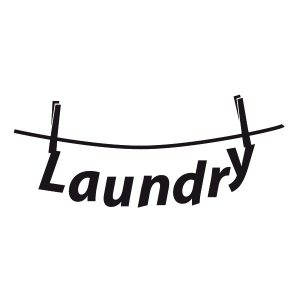 Laundry Schrift Wandtattoo