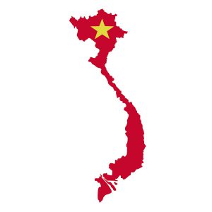 Vietnam Landkarte Wandtattoo
