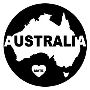 Australia Rund Wadeco Wandtattoo