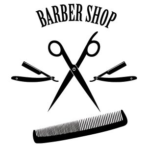 Barber Shop Schrift Wadeco Wandtattoo