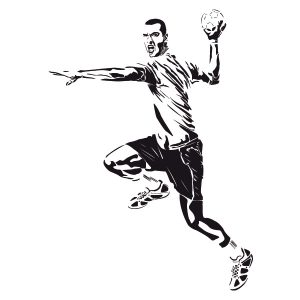 Handballer Wadeco Wandtattoo