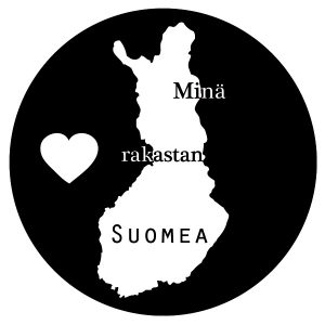 Minä rakastan Suomea rund Wadeco Wandtattoo