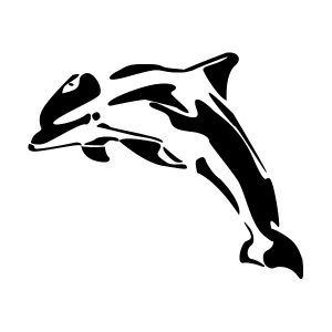 Springender Delfin Wadeco Wandtattoo